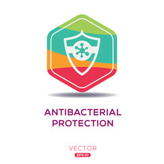 Creative (Antibacterial Protection) Icon, Vector sign.
