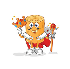 wooden corkscrew king vector. cartoon character