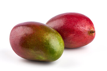 Ripe mango isolated on white background.