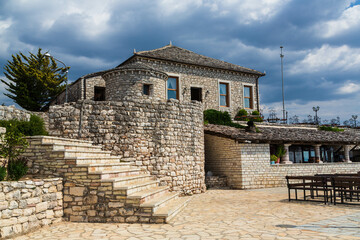 Obraz premium View of Lekuresi Castle in Saranda, South Albania
