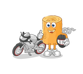 wooden corkscrew racer character. cartoon mascot vector