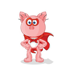 pig heroes vector. cartoon character