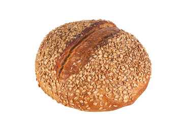 Bread on white background