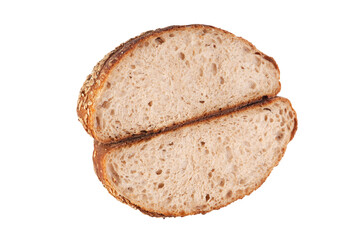 Bread on white background