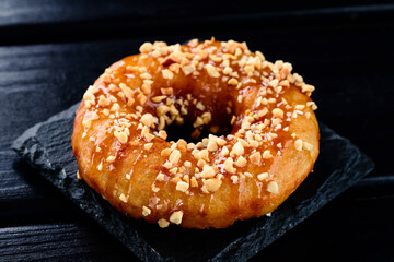 Donuts with peanut topping