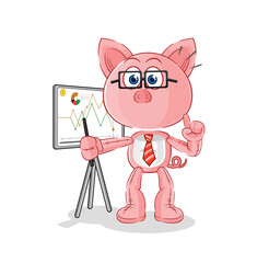 pig marketing character. cartoon mascot vector