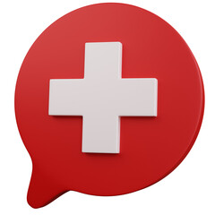 3d rendering medical chat isolated