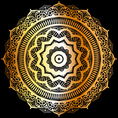 golden ornaments mandala