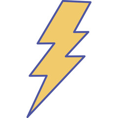 Thunder Isolated Vector icon which can easily modify or edit

