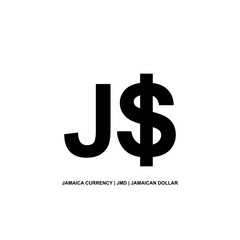 Jamaica Currency, JMD, Jamaican Dollar Icon Symbol. Vector Illustration