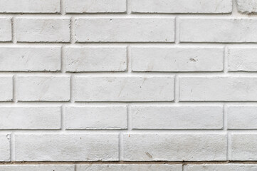 Background of white brick wall. Old white brick wall texture.