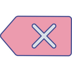 Obraz premium Tag Delete Isolated Vector icon which can easily modify or edit