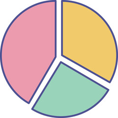  Pie chart Isolated Vector icon which can easily modify or edit

