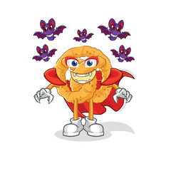 pretzel Dracula illustration. character vector