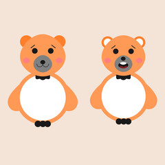 set of teddy bears