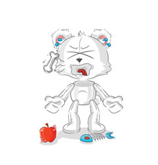 polar bear burp mascot. cartoon vector
