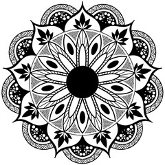 isolated mandala pattern abstract vector
