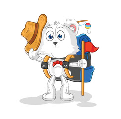 polar bear scout vector. cartoon character