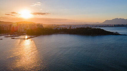 Sunset over the Vitória City