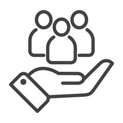 Customers Thin Line Icon. Outline Icon. Editable Stroke.