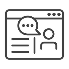 Online consulting Thin Line Icon. Outline Icon. Editable Stroke.