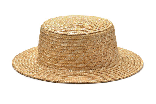 Front view of summer straw hat