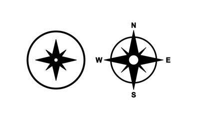 Compass icon vector. arrow compass icon sign and symbol