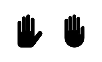 Hand icon vector. hand sign and symbol. palm