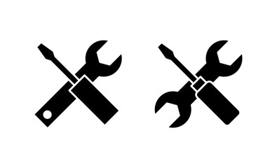Repair tools icon vector. tool sign and symbol. setting icon. Wrench and screwdriver. Service