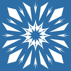 Fantasy flower Azulejo tile for design, vector illustration