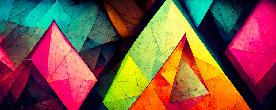 Abstract color texture. Modern futuristic polygonal pattern