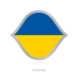 Ukraine national team flag in style for international basketball competitions.