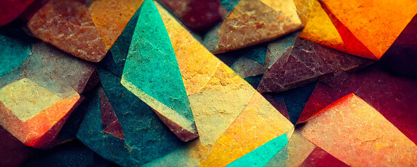 Abstract color texture. Modern futuristic pattern, polygonal pattern