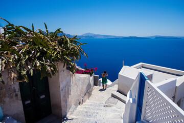 Fototapeta na wymiar View from a traditional greek house