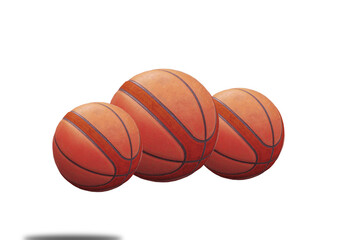 Basketball ball That is separated from the floor of sports clipping part