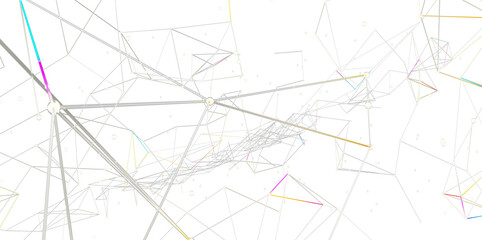 Neural network concept. Connected cells with links.