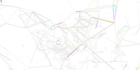 Digital technology background. Network connection dots and lines.