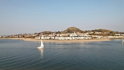 Conwy Estuary, West Shore and CMarina, Conwy, North Wales, UK