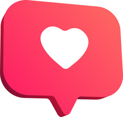 Notification Like or Love icon. Social network app icon.