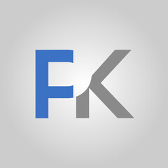 FK initial letter logo design template vector