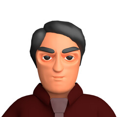 3d character man Avatar potrait 