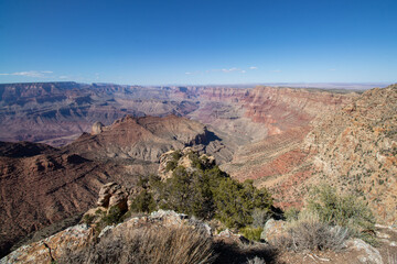 view from the edge of the Grand Canyon at Navajo Point