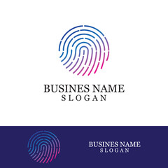 Fingerprint logo vector illustration