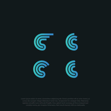 cs logo vector with combining letter C and S in one circular concept 