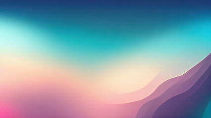 Obraz premium Soft minimal empty wallpaper. Pastel colored background. High ground wallpaper. Fun abstract happy shapes. Blurry gradient. High end 4k wallpaper.