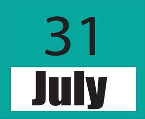 Calendar jul vector illustration image clipart