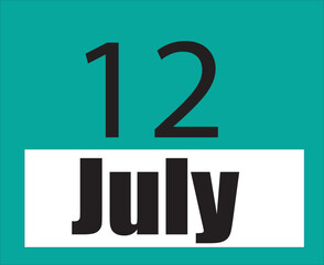 Calendar jul vector illustration image clipart