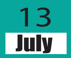 Calendar jul vector illustration image clipart