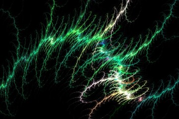 abstract background color trends 2022 , art unique 3D illustration, multicolored fractal design composition banner