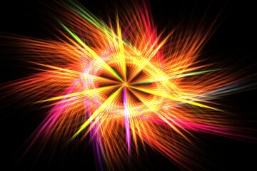 abstract background color trends 2022 , art unique 3D illustration, multicolored fractal design composition banner